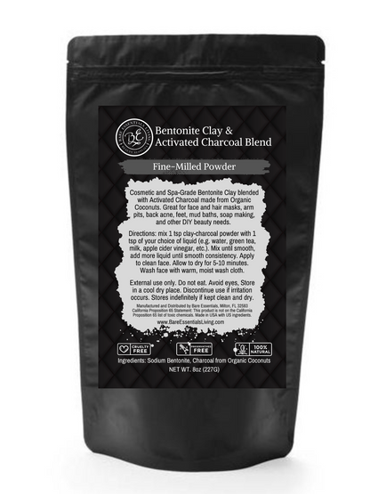 Bentonite Clay- Activated Charcoal Blend Clay Powder