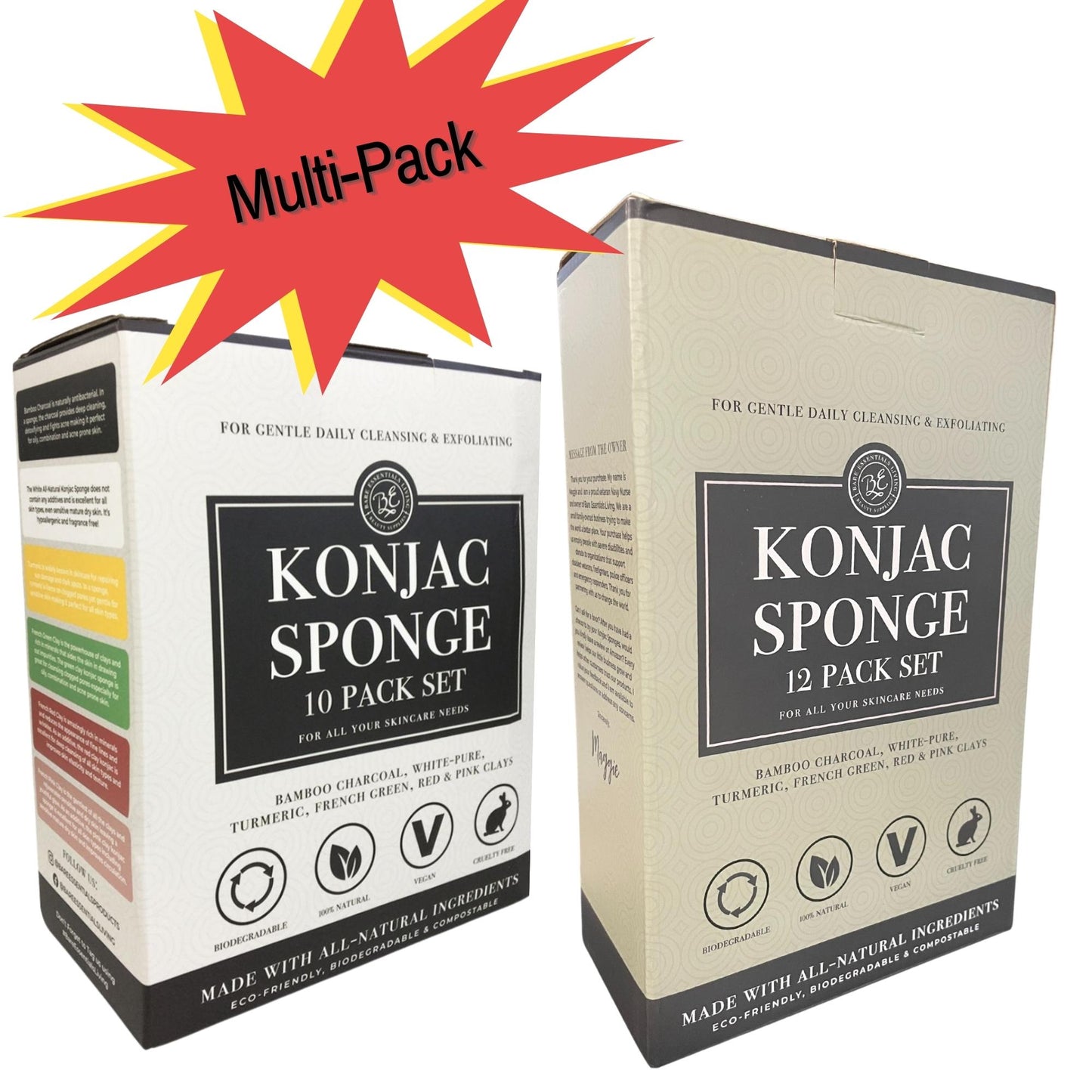 Konjac Sponges for Face and Body