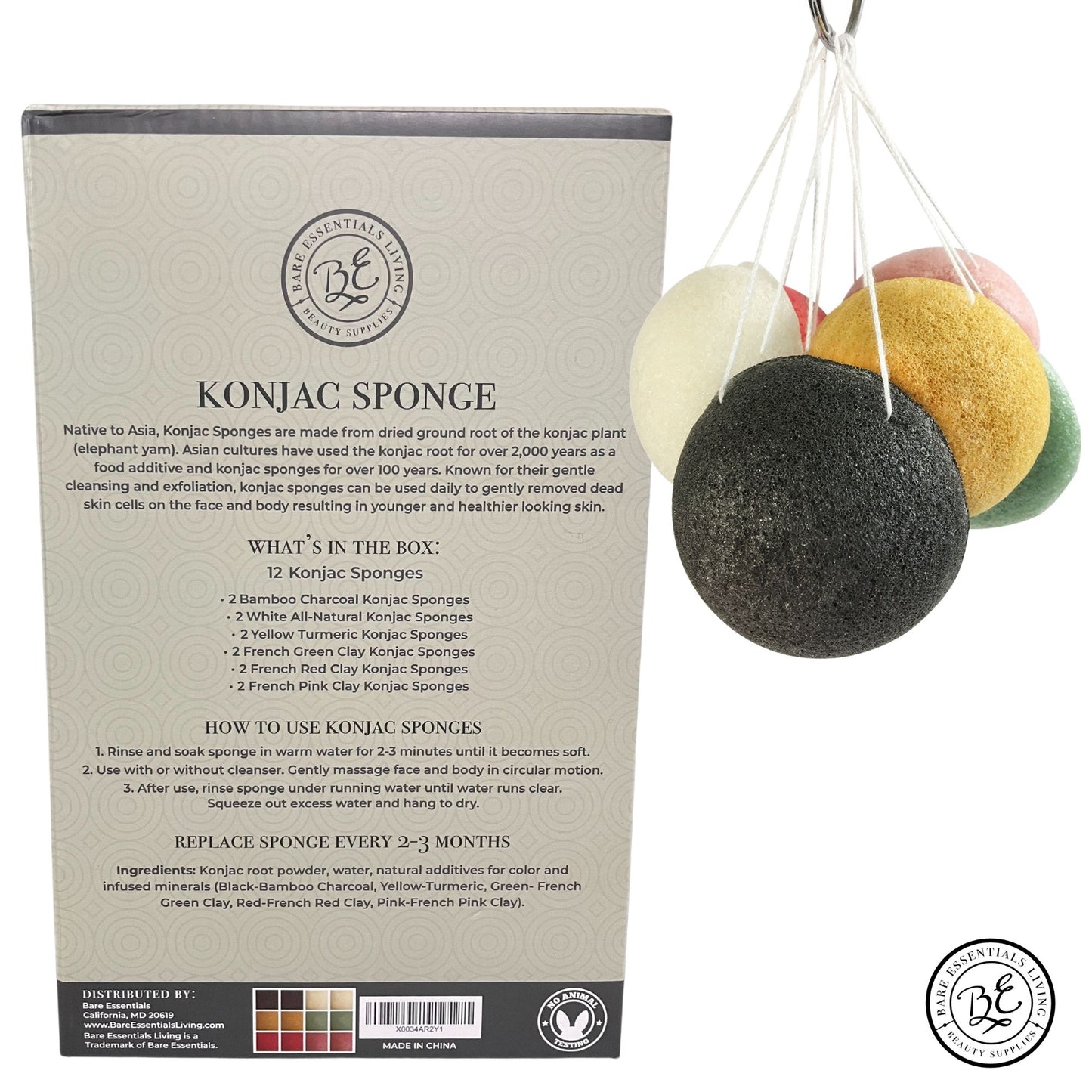 Konjac Sponges for Face and Body