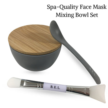 Spa Gift Set - 3 Pak Clay Powder Set with Face Mask Mixing Bowl Set